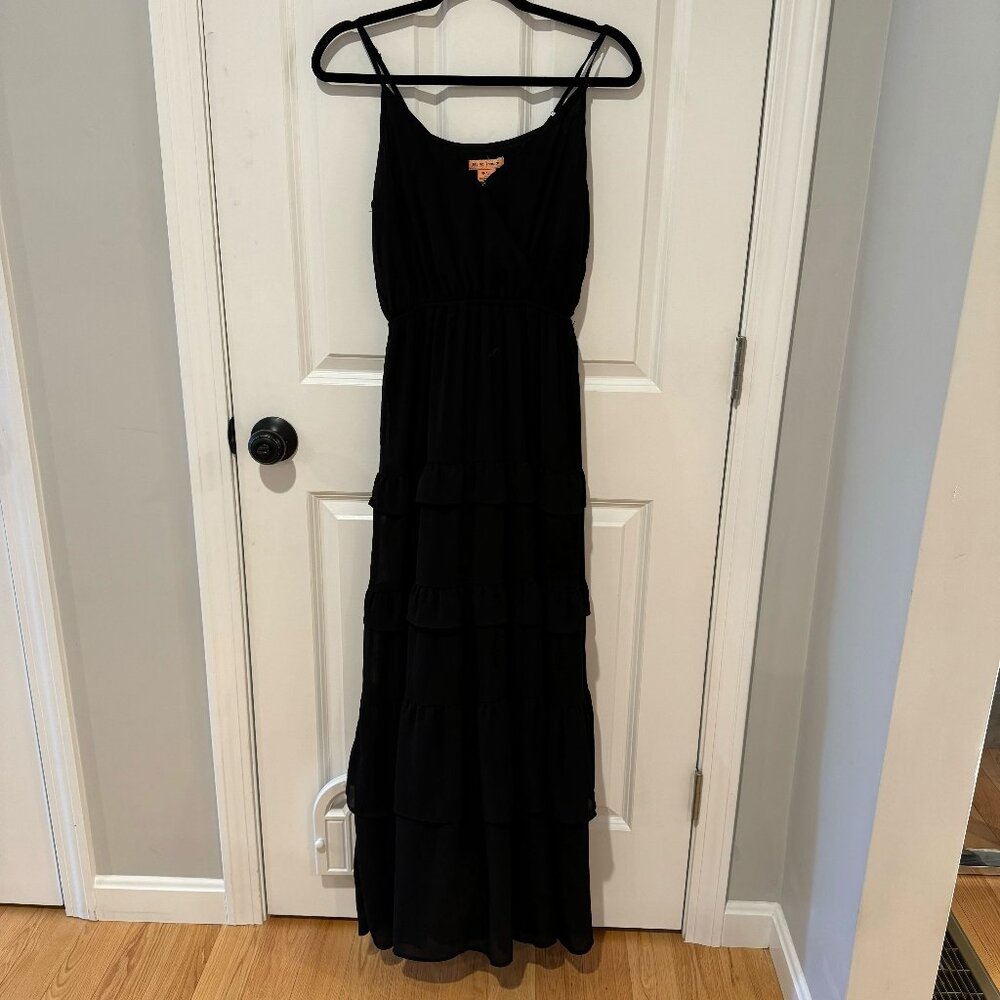 Flying Tomato Black Ruffle Tiered Dress‎ - Size Small